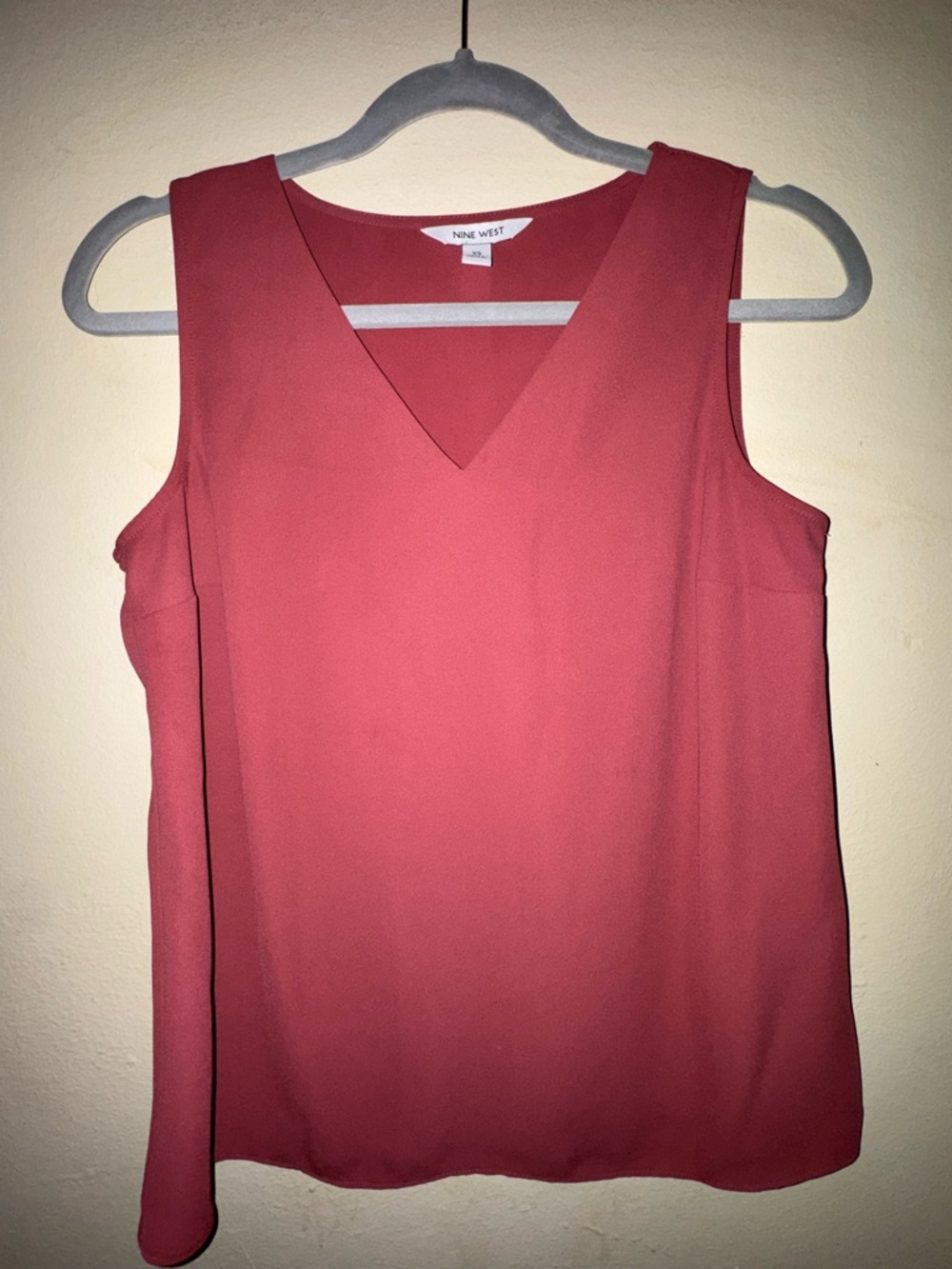 Nine West Sleeveless V-Neck Camisole - Rose Coral